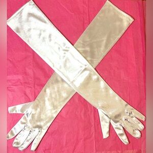 Long Satin Party Gloves for Women - Costume/Halloween/Formal Event 22 inches